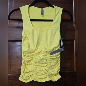 NWT Last Tango Yellow Ruched Tank Top (Multiple Sizes)